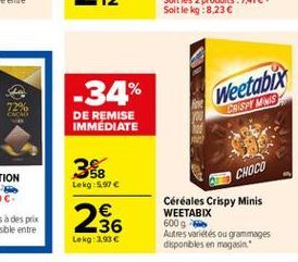 -34%  Weetabix  CRISPY MAS  CHOCO  236