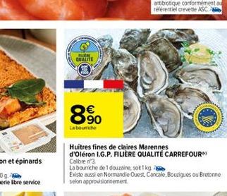 huîtres Carrefour