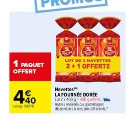 promos La fournée dorée