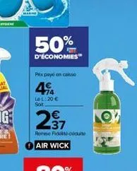 50%  d'economies"  prix payeende  442  lol: 20 sot    231  rome roste doute air wick