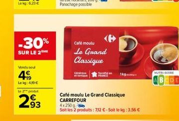 café moulu Carrefour