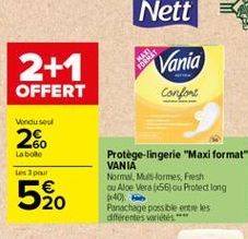 2+1  Vania Confort  OFFERT  Vonduse  260  La boite su  20