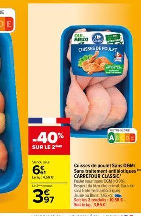 cuisses de poulet Carrefour