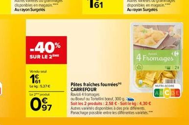 pâtes fraîches Carrefour