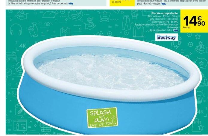 La peche  3  Piscine autoportante Om exterieur 152 cm x 38 cm Dion is 140 x 30  Conoce 477L En PVC Fodle monde sans outlet demontes pour  Berge 3 de separation xidus  00  min  1480  Le set  Bestway  4