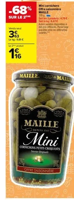 cornichons maille