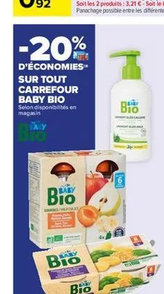 -20%  d'économies-sur tout carrefour baby bio selon disponibilités en  baby ??  magasin  lic  baby  lasy  bio