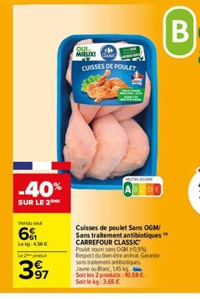 cuisses de poulet Carrefour