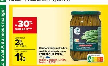 haricots verts Carrefour