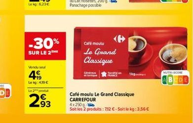 café moulu Carrefour