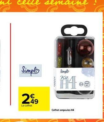 Simply  Simple Kit  44 e  49 Le coffret  Coffret ampoules Ha