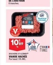 10  14  viande  ronel france  boucherie st-clement viande hachée pur bout, 5% mg