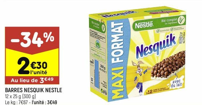 barres Nesquik Nestle