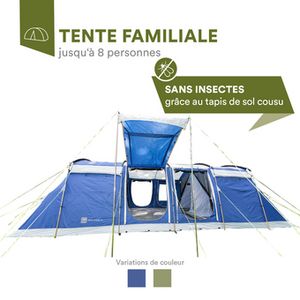 Camping Skandika Tente Familiale Montana 8 Protect (bleu) offre à 519€ sur GO Sport