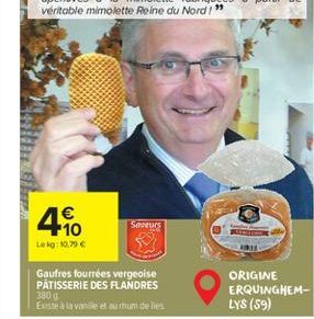 4   10  Saveurs  Lege  Gaufres fourrées vergeoise PATISSERIE DES FLANDRES Bustalovane e uthum de les  ORIGINE ERQUINGHEM-LYS (59)  3809