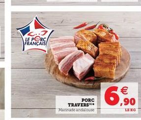 LE PORC FRANÇAIS  PORC TRAVERS Marinade andalouse  ,90  LEKG