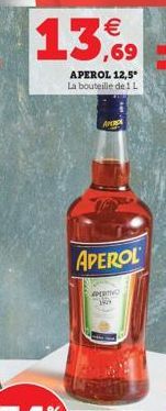   13.6.  APEROL 12,5 La bouteille de 11  AC  APEROL