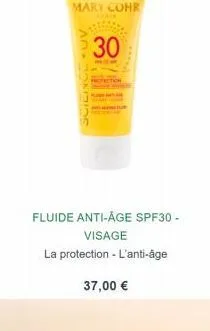 30  slilin uv  fluide anti-age spf30 -  visage la protection - l'anti-âge  37,00 
