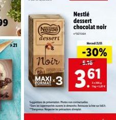 chocolat noir Nestlé