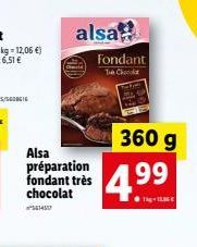 alsa  Fondant  The Check  360 g  Alsa  préparation fondant très chocolat  499  LE  50430