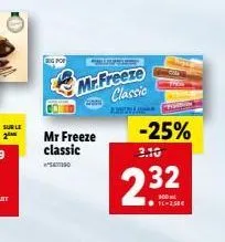 mcfreeze  classic  -25%  mr freeze classic semo  2.32  10.250
