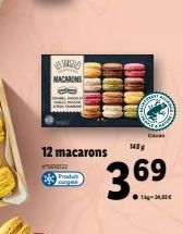 WW MACARONS  Com 189  12 macarons  2 Prod  3.69