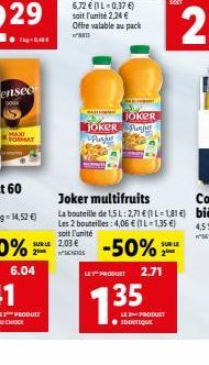 JOKER JOKER Pjes  MAN FORMAT  -50%;  735  PRODUIT AUCHOEK  PRODUET