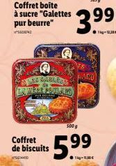 Coffret boite à sucre "Galettes pur beurre" SEN  *3.99  CD  ???  500g  Coffret de biscuits  5.99