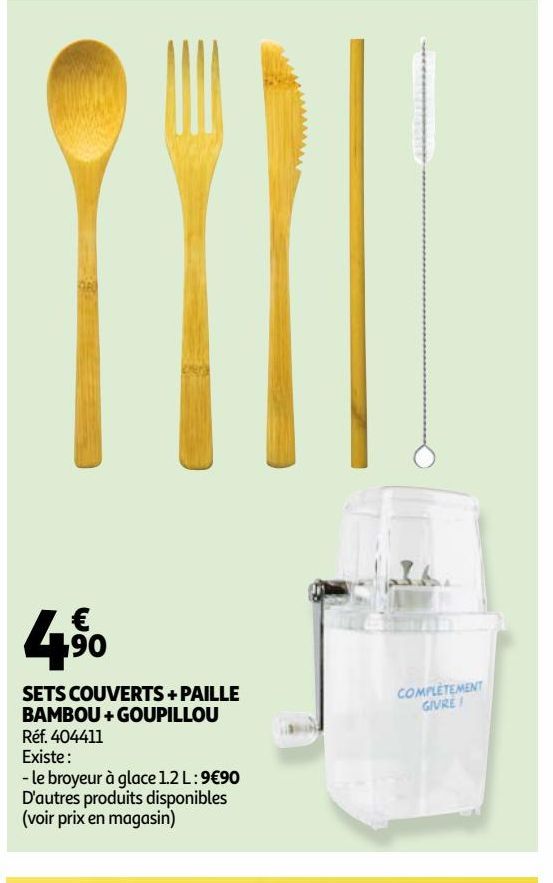 SETS COUVERTS + PAILLE BAMBOU + GOUPILLOU