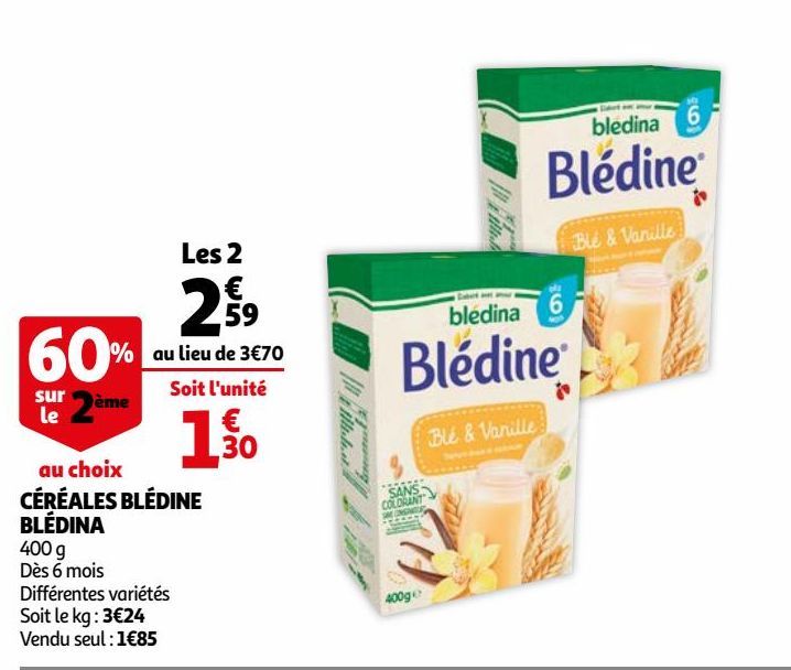 CÉRÉALES BLÉDINE CROISSANCE BLÉDINA