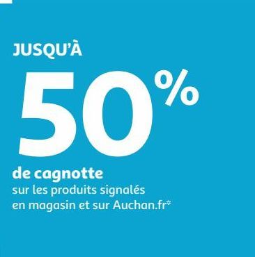 JUSQU'À 50% de cagnotte