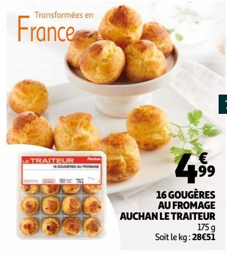 16 GOUGÈRES AU FROMAGE AUCHAN LE TRAITEUR