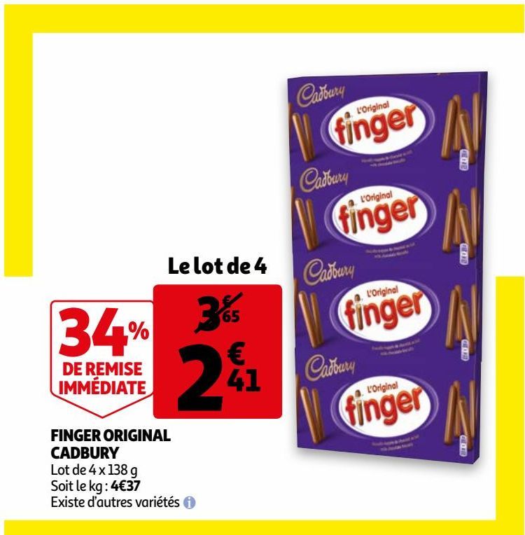 FINGER ORIGINAL CADBURY