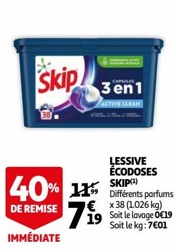 LESSIVE ÉCODOSES SKIP