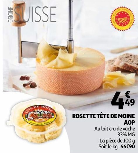 ROSETTE TÊTE DE MOINE AOP