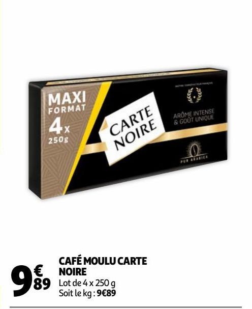 CAFÉ MOULU CARTE NOIRE