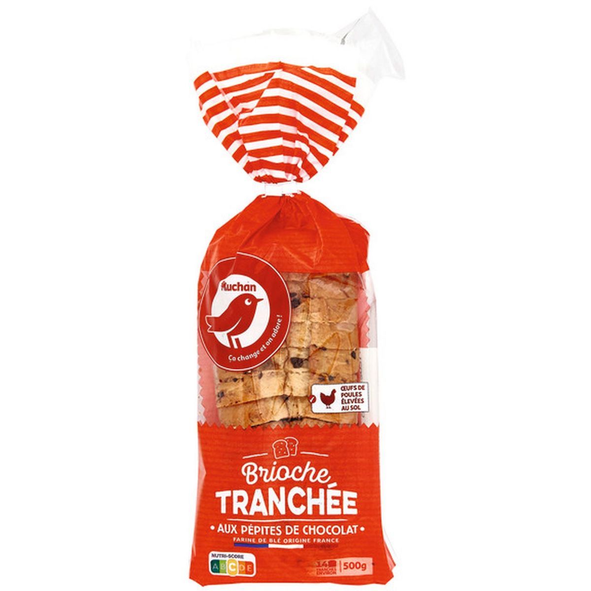 BRIOCHE TRANCHÉE AUX PEPITES DE CHOCOLAT AUCHAN