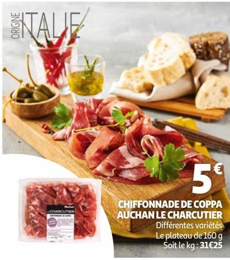 CHIFFONNADE DE COPPA AUCHAN LE CHARCUTIER