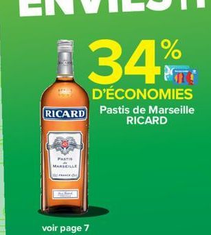 %  D'ÉCONOMIES RICARD Pastis  de Marseille RICARD  PASTI MARSEILLE