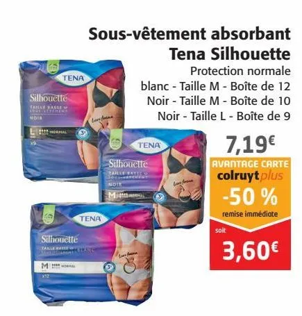 sous-vêtement absorbant tena silhouette