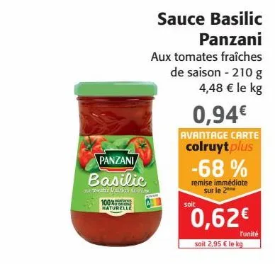 sauce basilic panzani