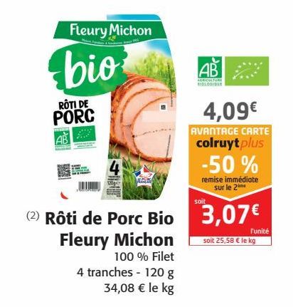 Rôti de porc Bio Fleury Michon