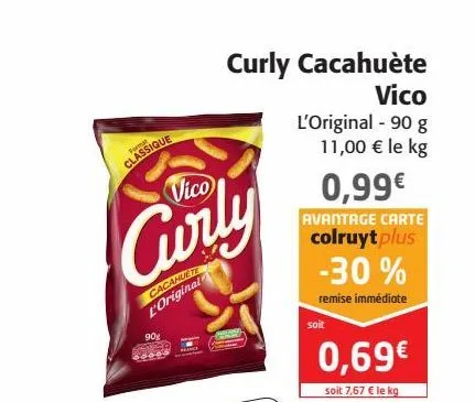 curly cacahuète vico