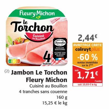 Jambon Le Torchon Fleury Michon
