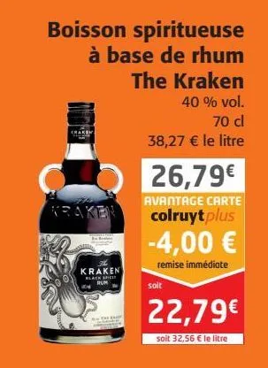 boisson spiritueuse à base de rhum the kraken