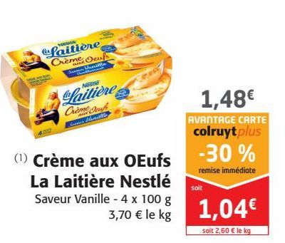 Crème aux ufs La Laitière Nestlé