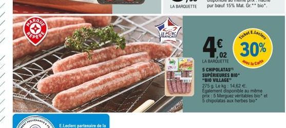 FARQUA REPERE  LA BARQUETTE  LE PORC FRANCAIS