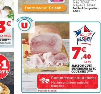 Fournisseur "Delabli"  Porc de France.