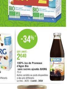 BIO  Don  -34%  BJORG  Prune