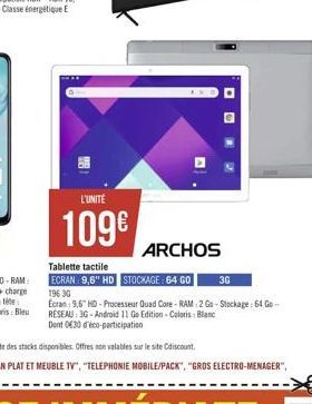 L'UNITÉ  109  ARCHOS  6